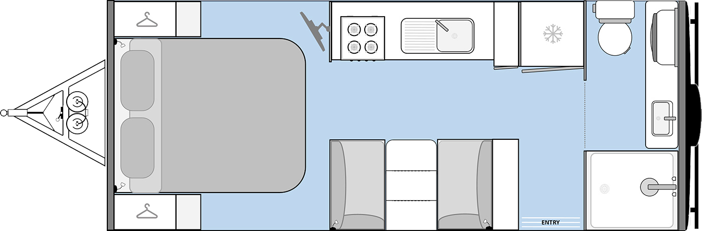 Manta Ray 19 Ft Escape Floorplan